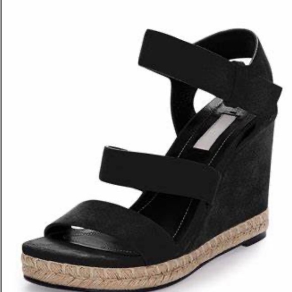 BALENCIAGA ROPE TRACK SUEDE LEATHER WEDGE SANDALS - Picture 2 of 16